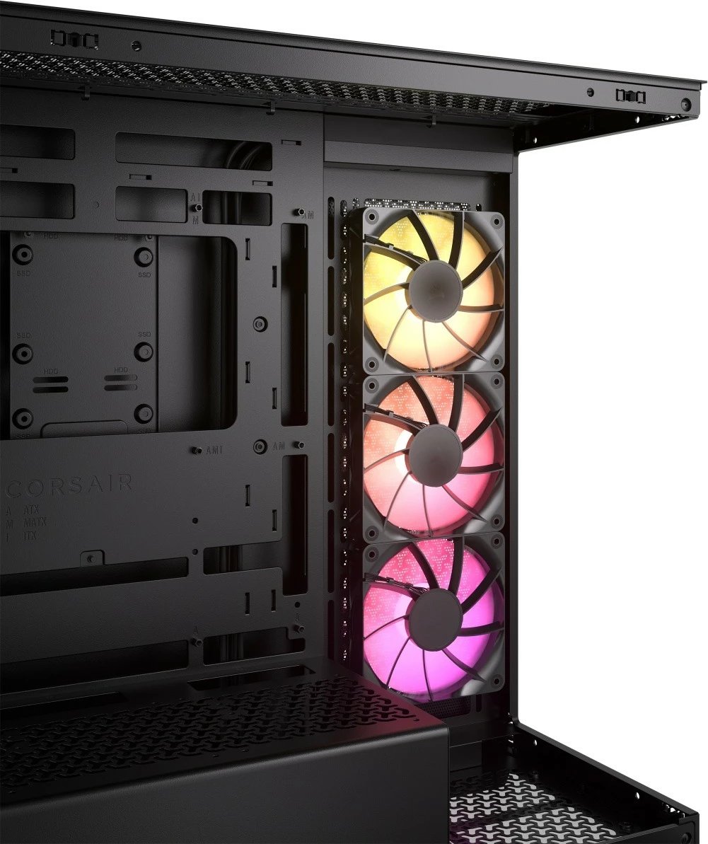 Kasë Corsair 3500X ICUE LINK RGB TG, Midi Tower, e zezë