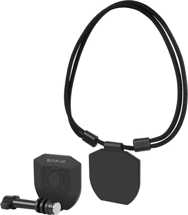 Mbajtës magnetik për qafë Puluz PU739B për kamera sportive, i zi