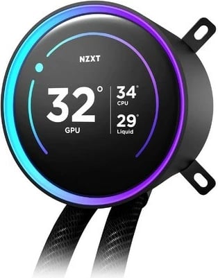 Ftohës me ujë për CPU NZXT Kraken Elite 360 V2 LCD, 3 ventilatorë, Ekran IPS, i zi