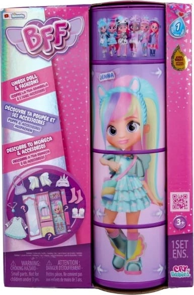 Lodër modë IMC Toys Cry Babies Jenna, shumëngjyrëshe