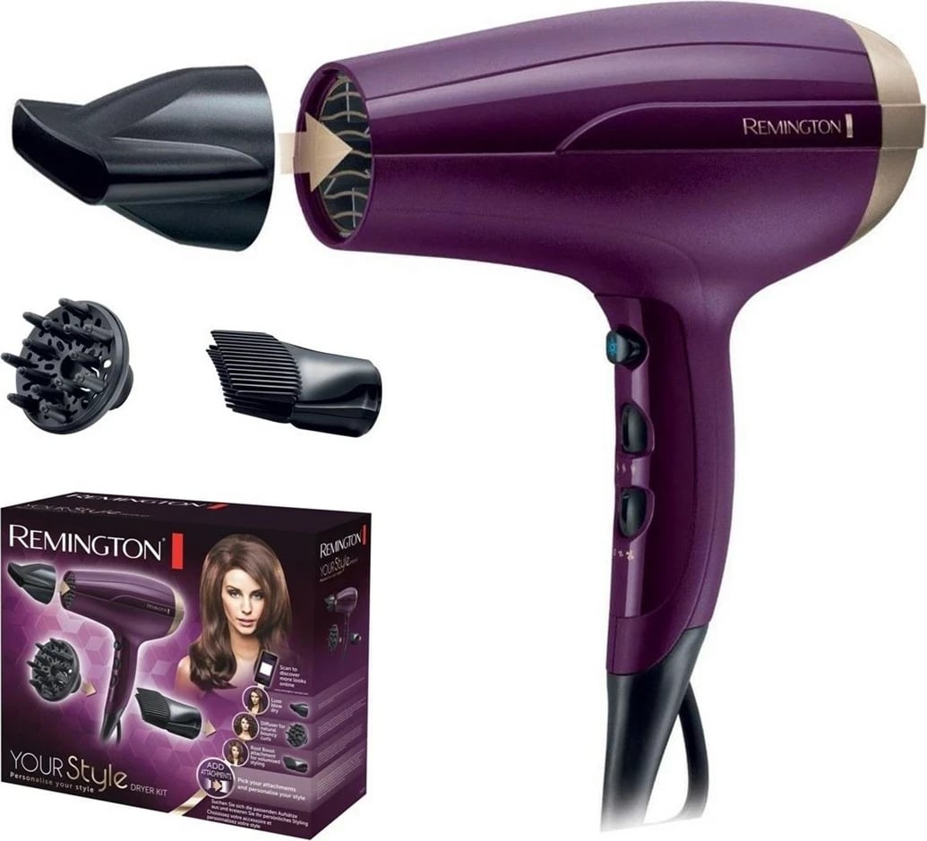 Tharëse flokësh Remington D5219, 2300W, vjollcë