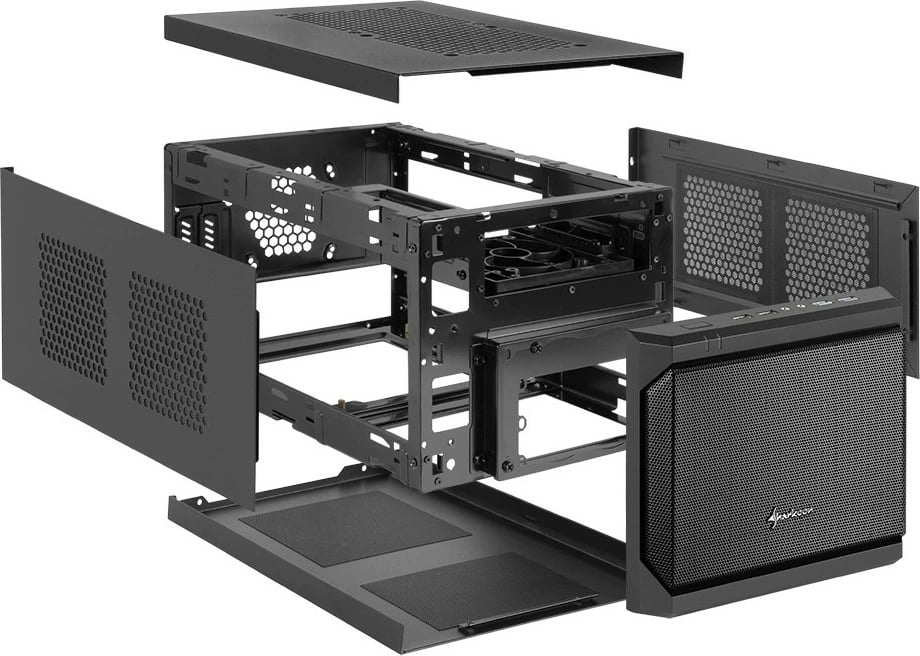 Kasë SHARKOON QB One Mini-ITX, e zezë