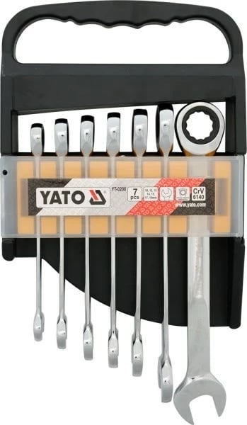 Set çelësash kombinues Yato YT-0208, Krom