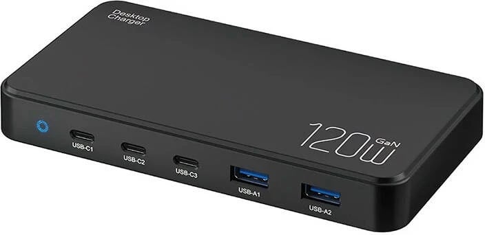 Karikues rrjeti 5-në-1 BlitzWolf BW-i100 120W, 3x USB-C + 2x USB-A, GaN