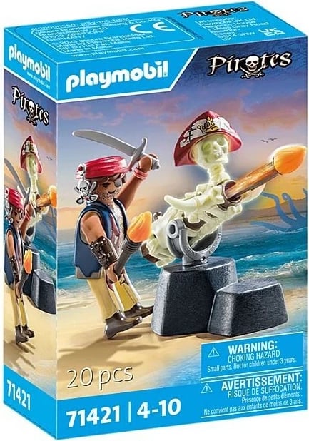 Set figurina Playmobil Pirates 71421 me top skeleti, 20 pjesë