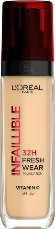 Fondatinë për femra L'Oreal Paris Infaillible 32H Fresh Wear 125 Warm Undertone 30ml