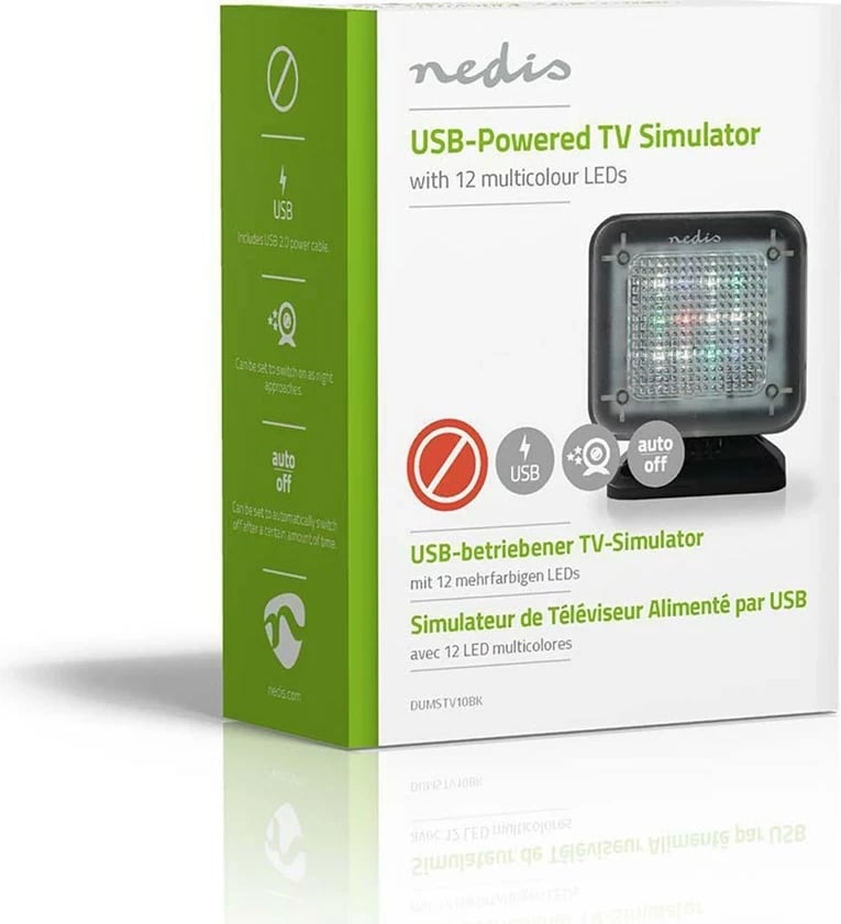 Simulator televizori Nedis DUMSTV10BK, box, i zi