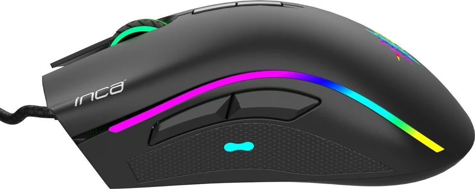 Maus gaming Inca IMG-349, 6400 DPI, 7 butona, RGB, i zi