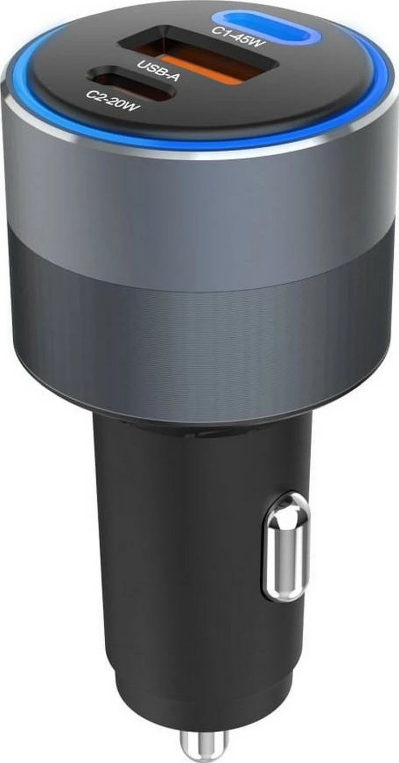 Karikues veture Forcell F-ENERGY Alu, 2x USB-C + USB-A, PD QC4.0 SFC2.0, 65W, hiri