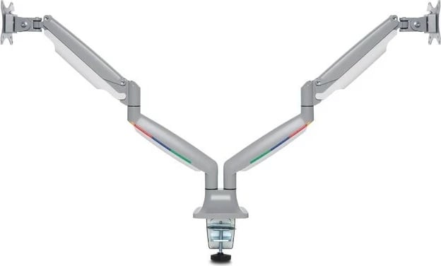 Krah monitori i dyfishtë Kensington One-Touch, 13-32", rregullim lartësie, argjendtë