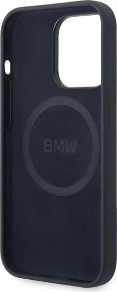 Mbështjellës BMW BMHMP14LSILNA për iPhone 14 Pro 6.1", silikon, MagSafe, navy blue