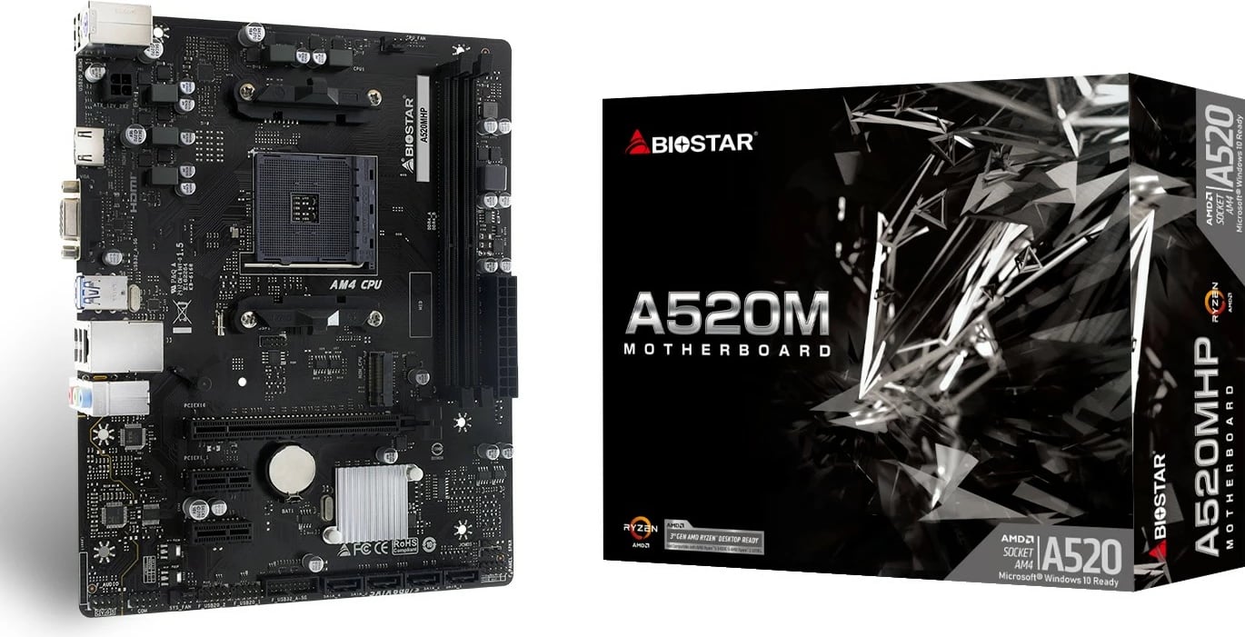 Pllakë amë Biostar A520MHP, AMD, Socket AM4, DDR4, 64 GB