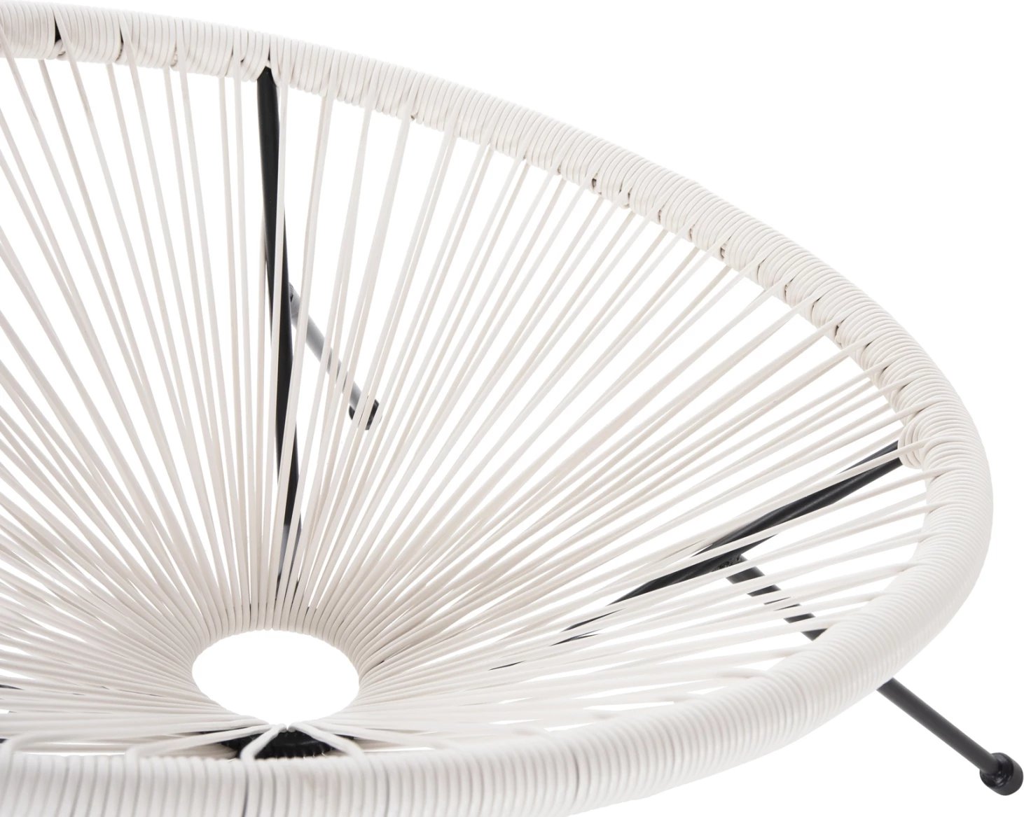 Karrige e jashtme lloj foleje ACAPULCO FH5872.12 metal i zi-ratan sintetik në të bardhë 71x72x80Hcm