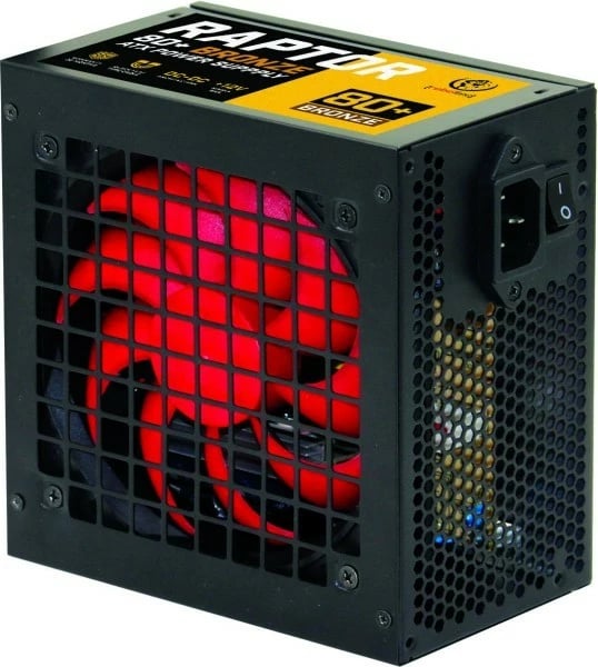 Kasë Rebeltec Raptor 500W, 80 PLUS Bronze, Single Rail, DC-DC, e zezë