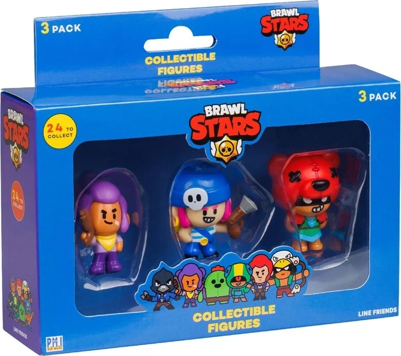 Figura koleksionuese Brawl Stars, Bandai, 3 Pack Ver.D