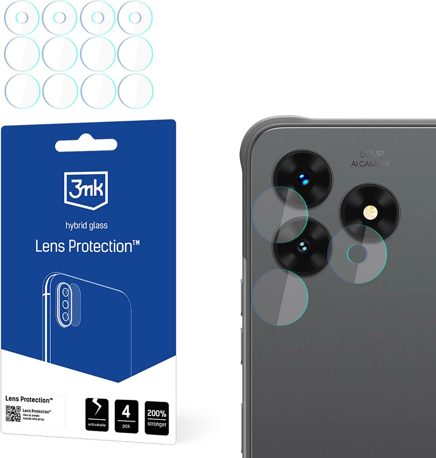 Xham mbrojtës lentash 3mk Protection për MyPhone Hammer Blade Va 5G, set