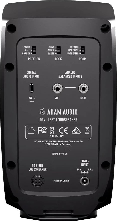 Monitorë studio ADAM AUDIO D3V, të zi, set