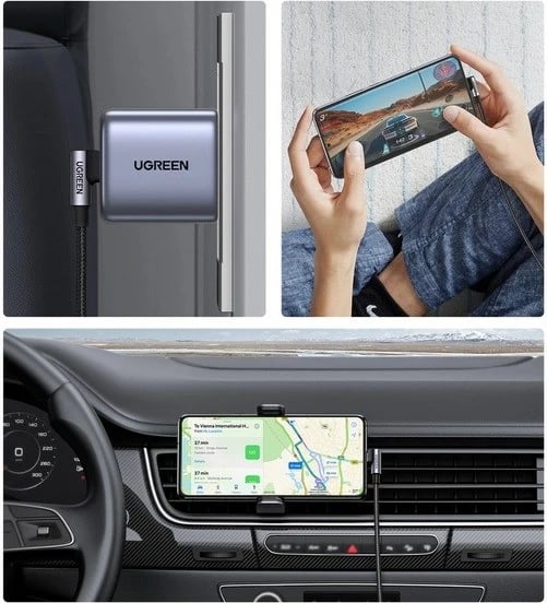 Kabllo USB-C UGREEN 50122B, 0.5m, 60W, Gri