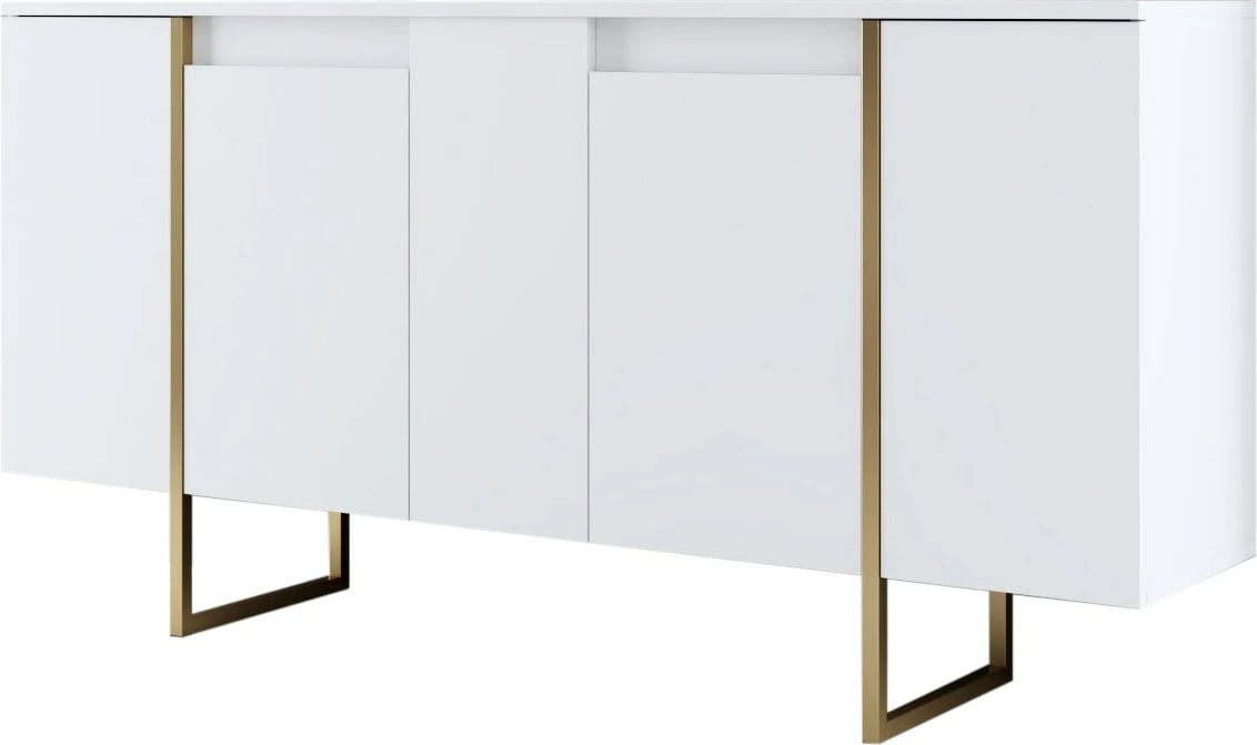 Set mobiljesh për dhomë dite, Skye Decor, ngjyrë e bardhë dhe ari, Luxe Set mobiljesh për dhomë dite, Skye Decor, ngjyrë e bardhë dhe ari, Luxe