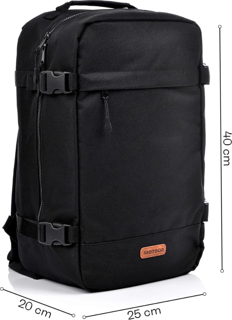 Çantë shpine Meteor unisex, e zezë