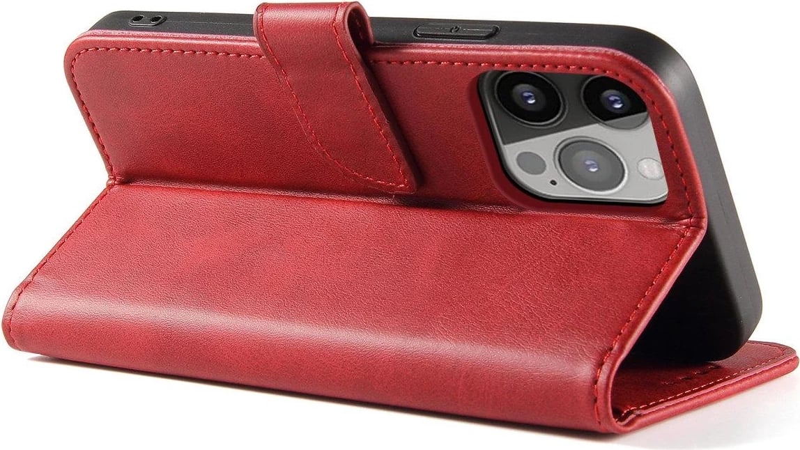 Mbështjellës magnetik me kapak Hurtel për Samsung Galaxy S25, Kuq