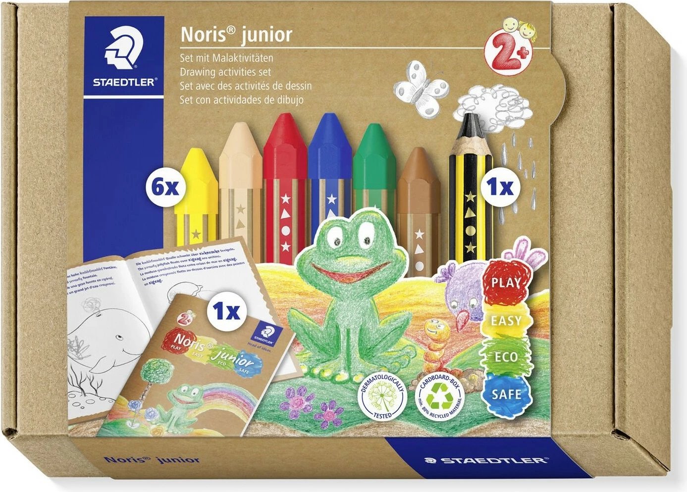 Set ngjyra dylli STAEDTLER 61 C1, 6 copë, laps grafiti, broshurë aktivitete, multikolor
