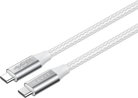 Kabëll USB Type-C Havit CB6290, 1 m, Bardhë
