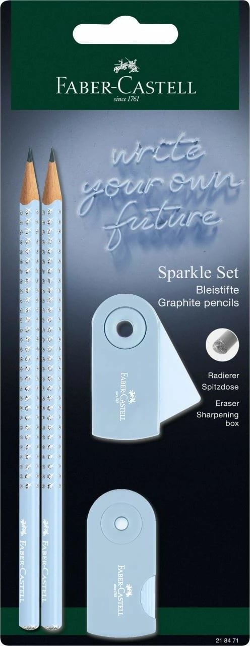 Set lapsa Faber-Castell 218471, trekëndor, 2 copë, kaltër