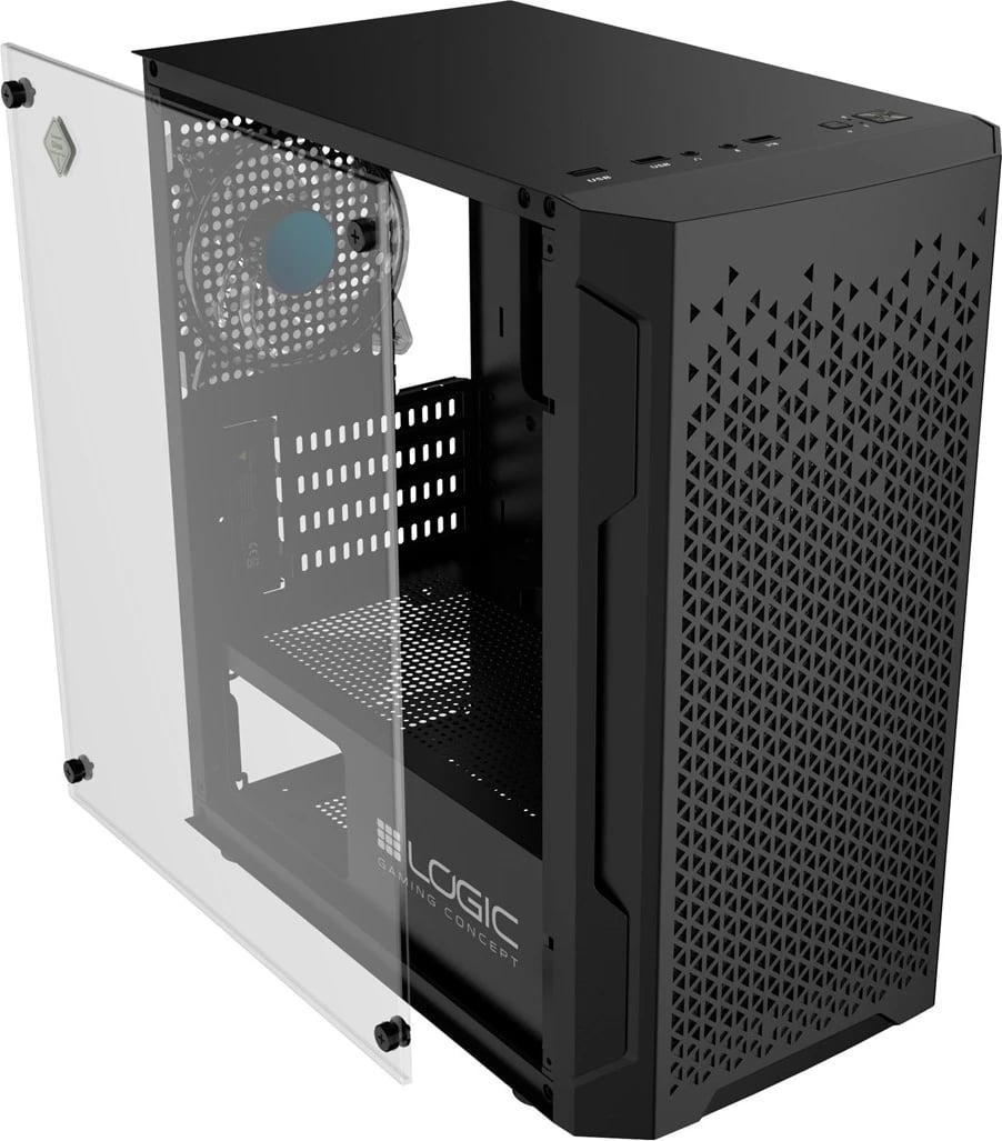 Kasë LOGIC ARAMIS ARGB Mini USB 3.0, e zeza