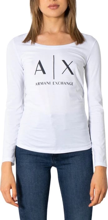 Bluzë për femra Armani Exchange, e bardhë