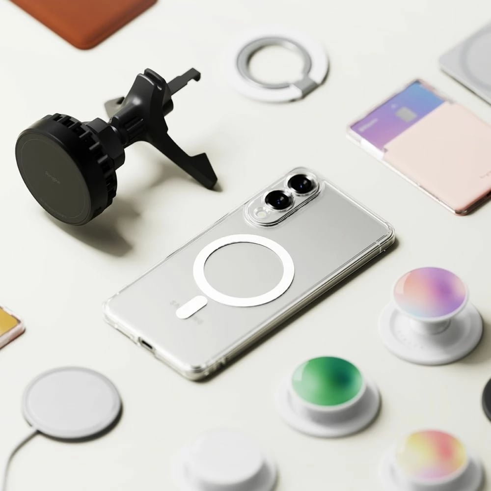 Mbështjellës Ringke Fusion Magnetic MagSafe për Samsung Galaxy S25 Edge, Transparent