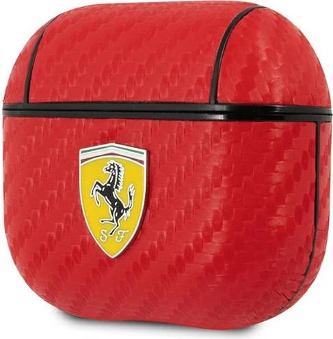 Mbështjellës Ferrari FESA3CARE për AirPods 3, On Track, karbon, e kuqe