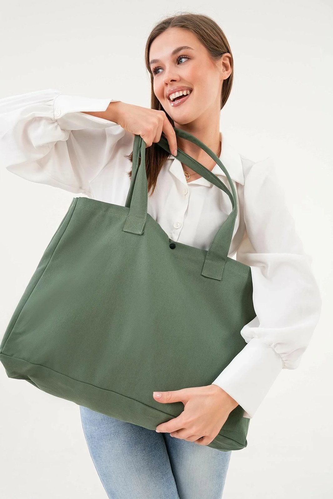 Çantë tote Zoozie Bags, ngjyrë e gjelbër, 2298