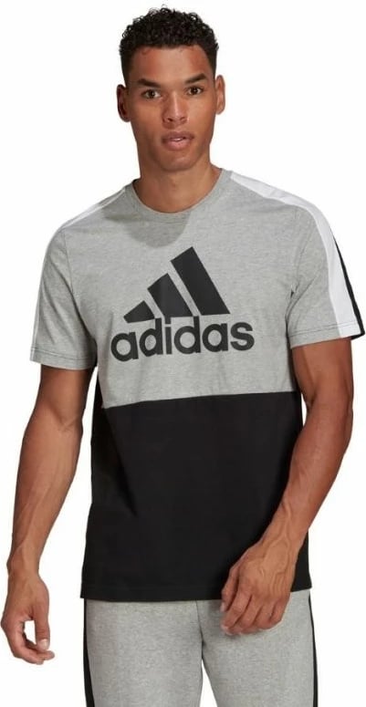 Maicë adidas për meshkuj, e zezë dhe e gri