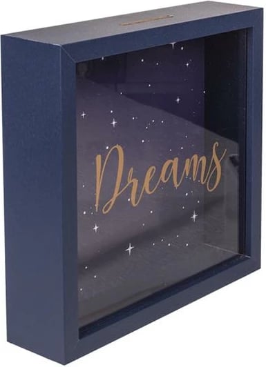 Kursimorë OUT OF THE BLUE me kornizë druri "Dreams", 20x20x5cm, Blu