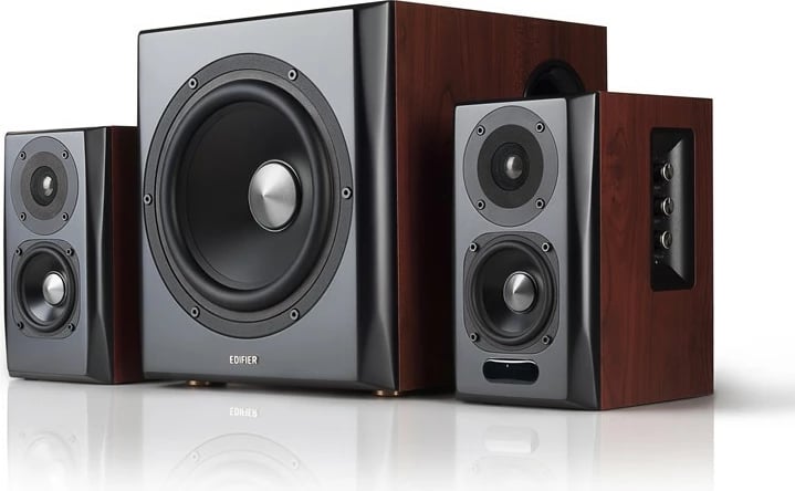 Sistem zëri Edifier S350DB, 2.1 kanale, 150 W, Universal, i zi, dru