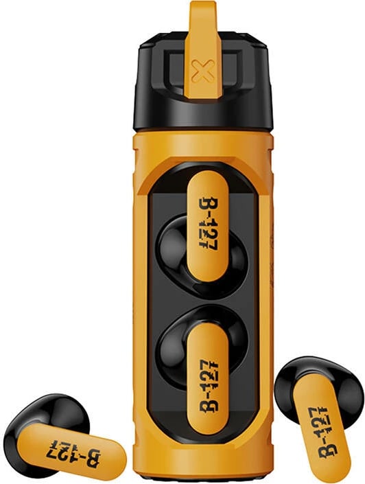 Kufje TWS Transformers TF-T11, Bluetooth 5.4, Mikrofon, IPX5, e verdhë