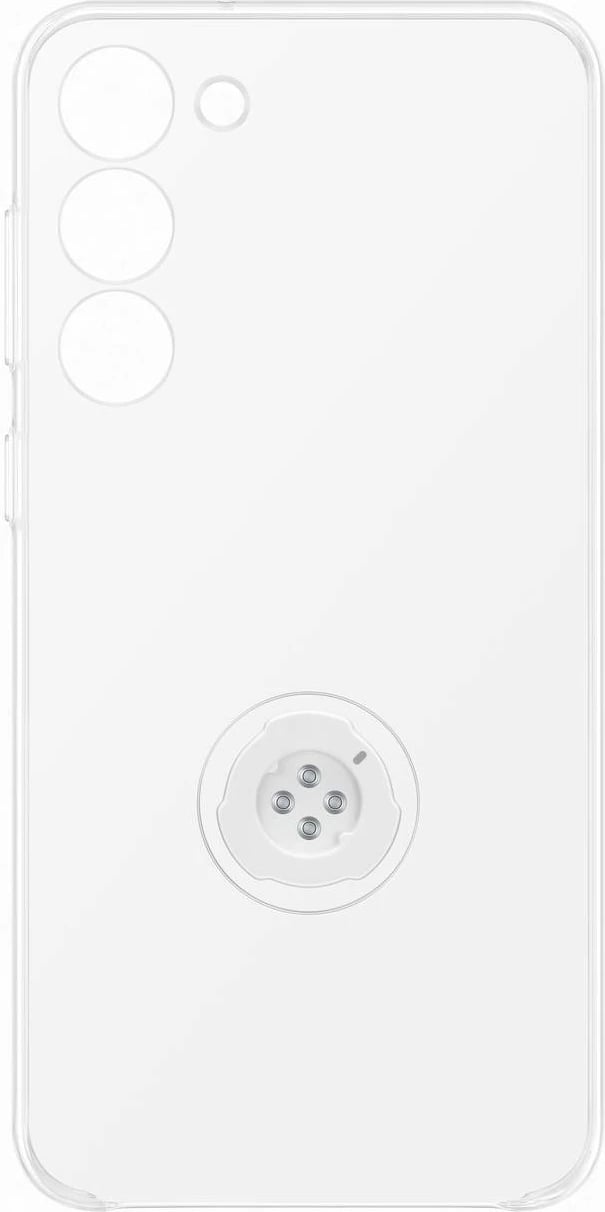 Mbështjellës Samsung Clear Gadget Case për Samsung Galaxy S23+, me mbajtëse gishti dhe qëndrim, Transparent