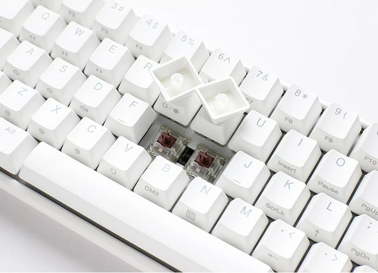 Tastierë mekanike Ducky One 3 Mini, RGB LED, PBT, USB Type-C, e bardhë