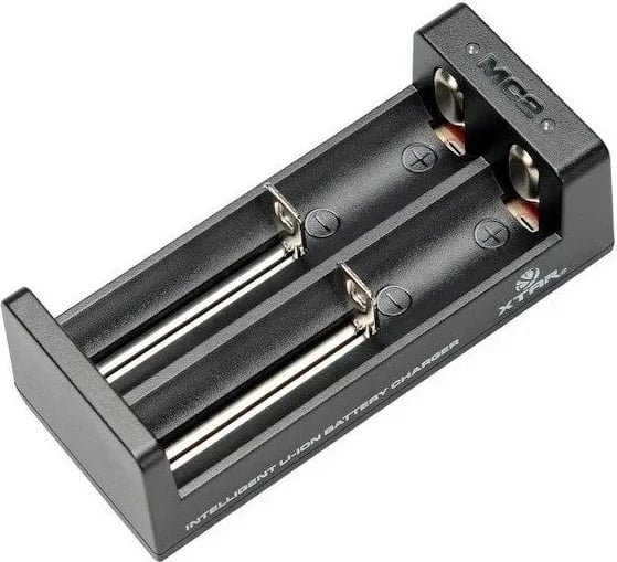 Karikues XTAR MC2C për bateri Li-ion 18650, USB-C, i zi