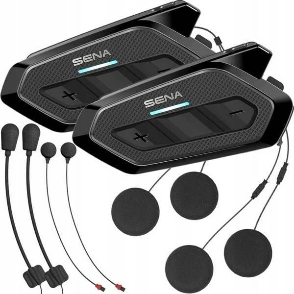 Interkom për motor Sena Spider RT1, Dual Pack, i zi