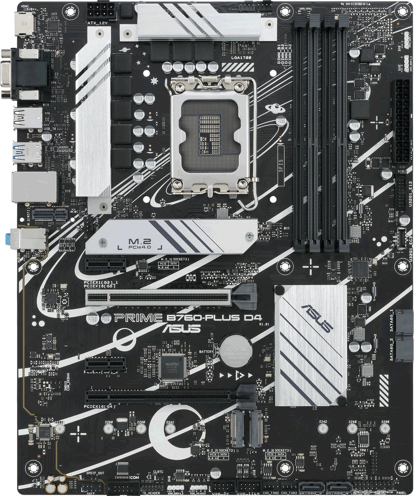 Pllakë amë ASUS PRIME B760-PLUS D4, Intel, LGA 1700, DDR4-SDRAM, 128 GB