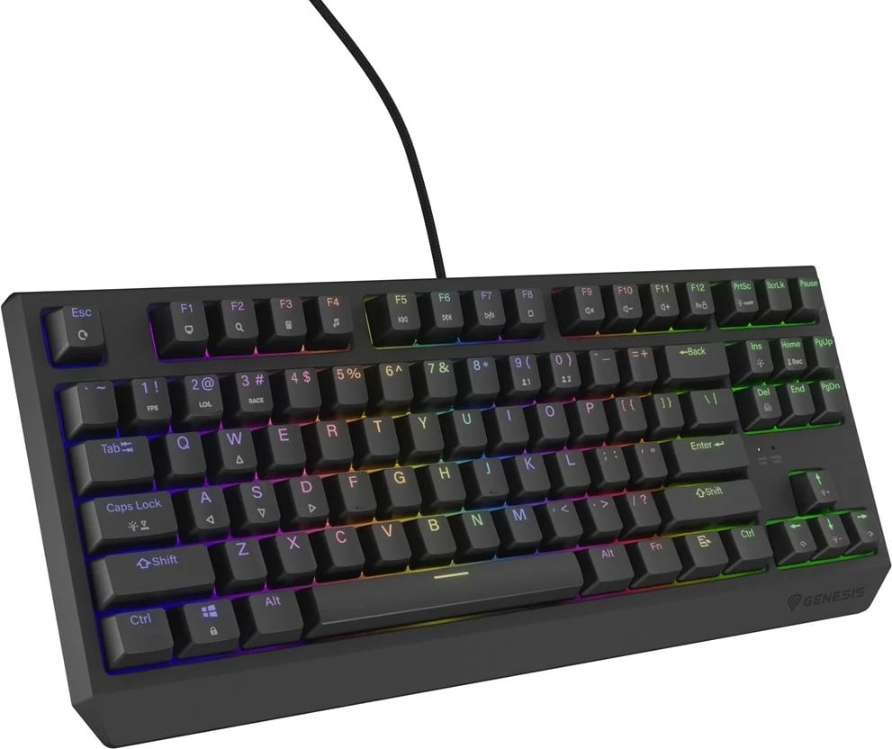 Tastierë mekanike GENESIS Thor 230 TKL, QWERTY, RGB, Wireless + Bluetooth, e zezë