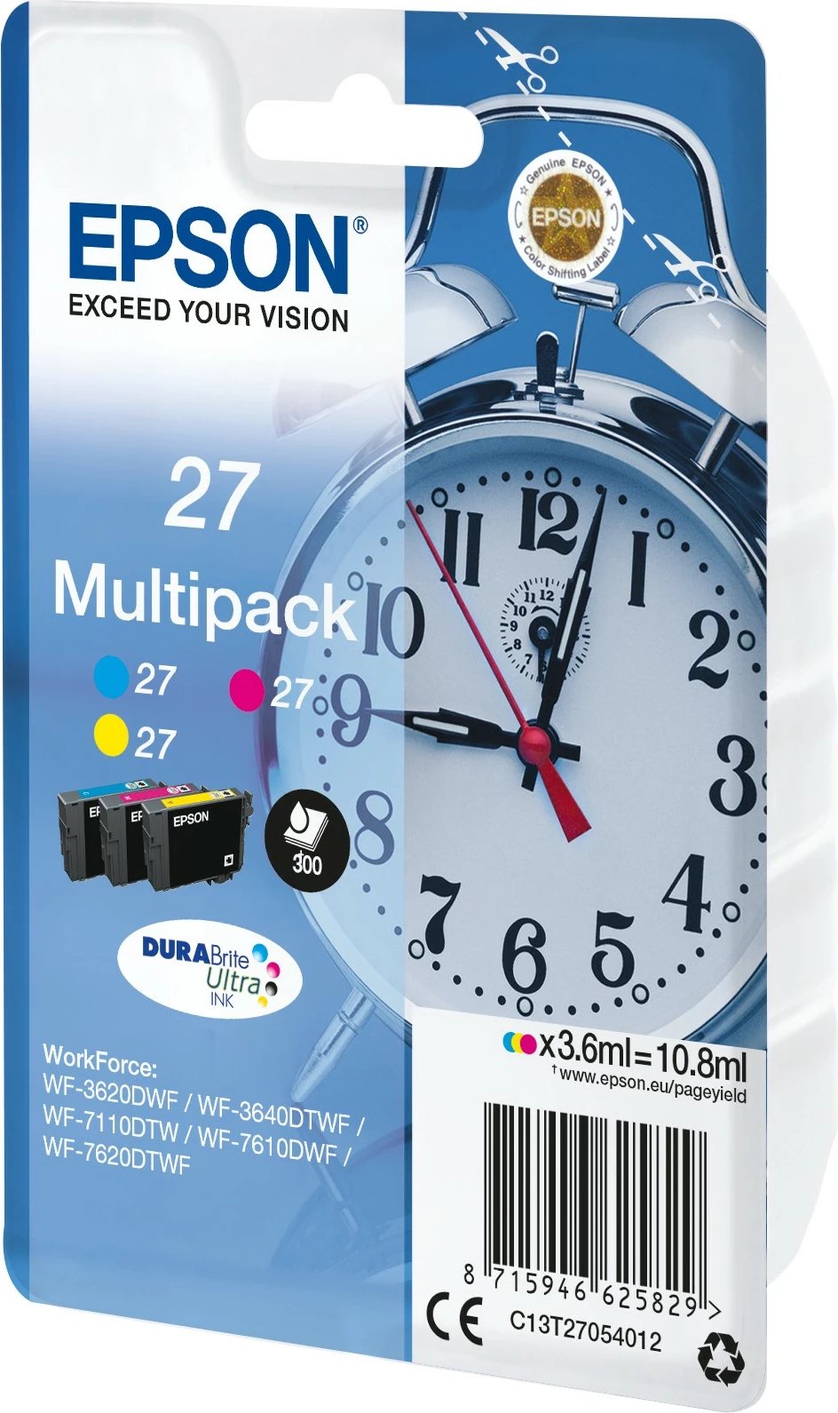 Toner Epson 27 Multipack, 3.6 ml, Cyan, Magenta, Yellow