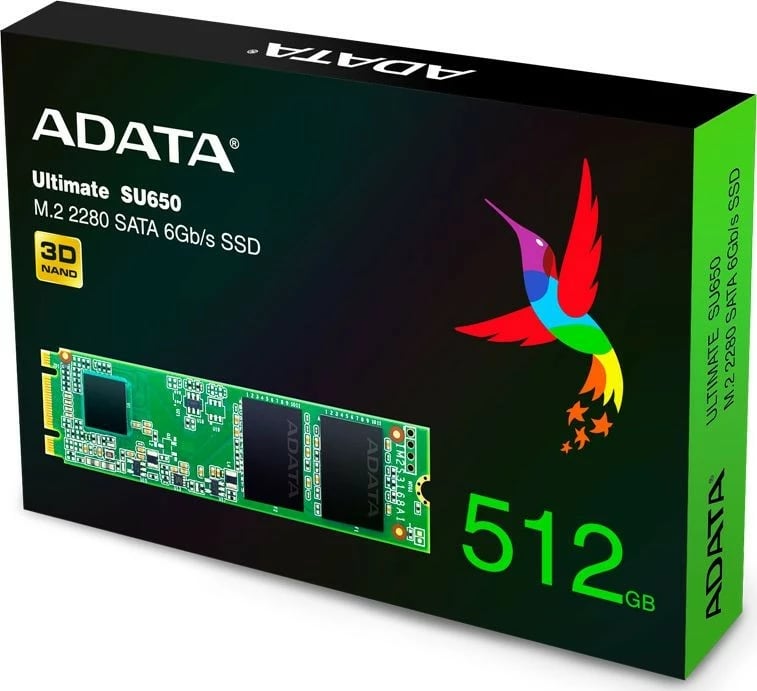 SSD Adata Ultimate SU650, 512GB, M.2 2280, SATA III