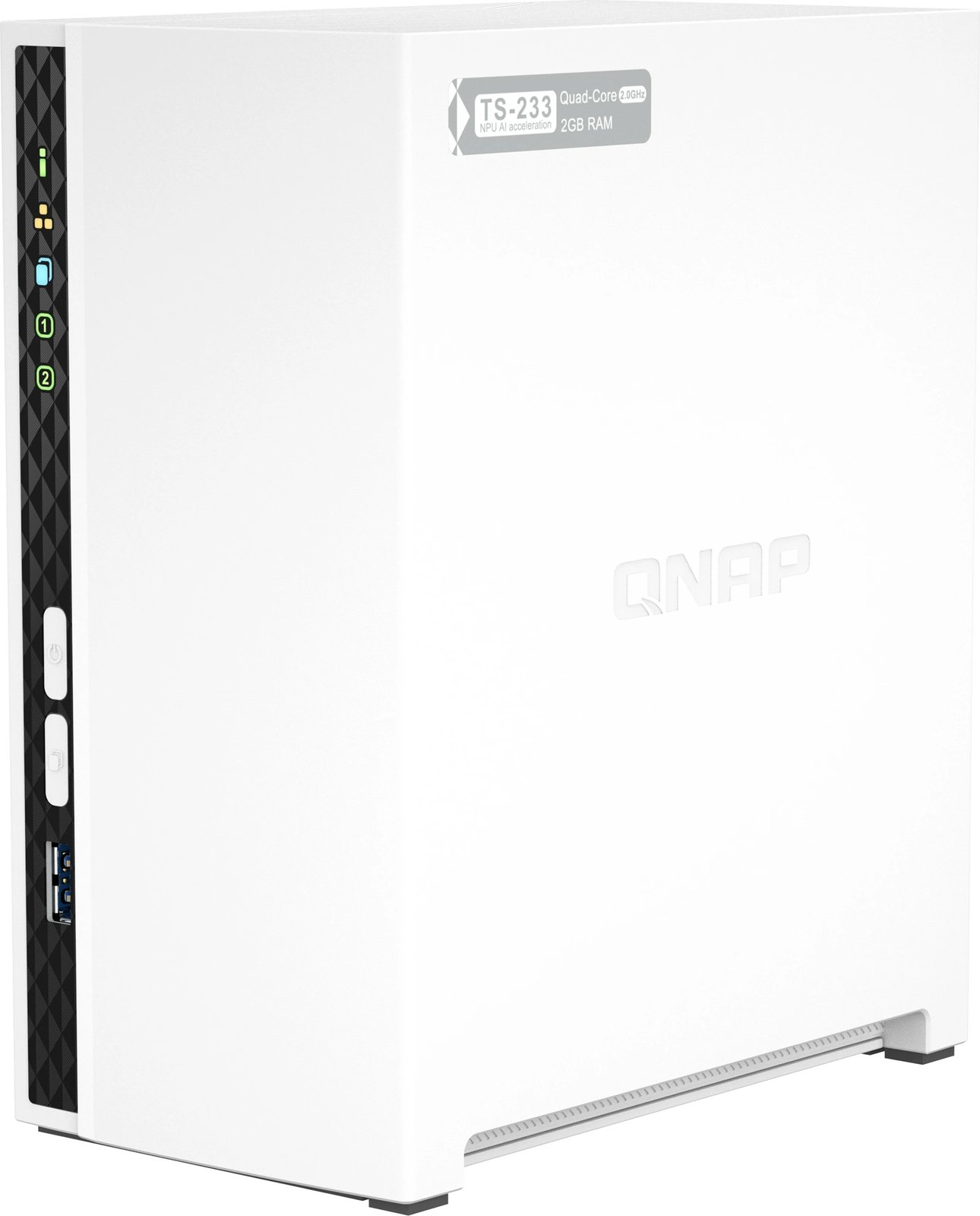 NAS QNAP TS-233, Mini Tower, ARM Cortex-A55, 2 GB, QNAP QTS