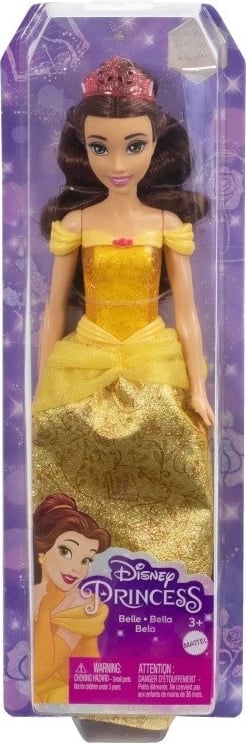 Kukull Disney Princess Belle Mattel HLW11, fustan i verdhë, me aksesorë