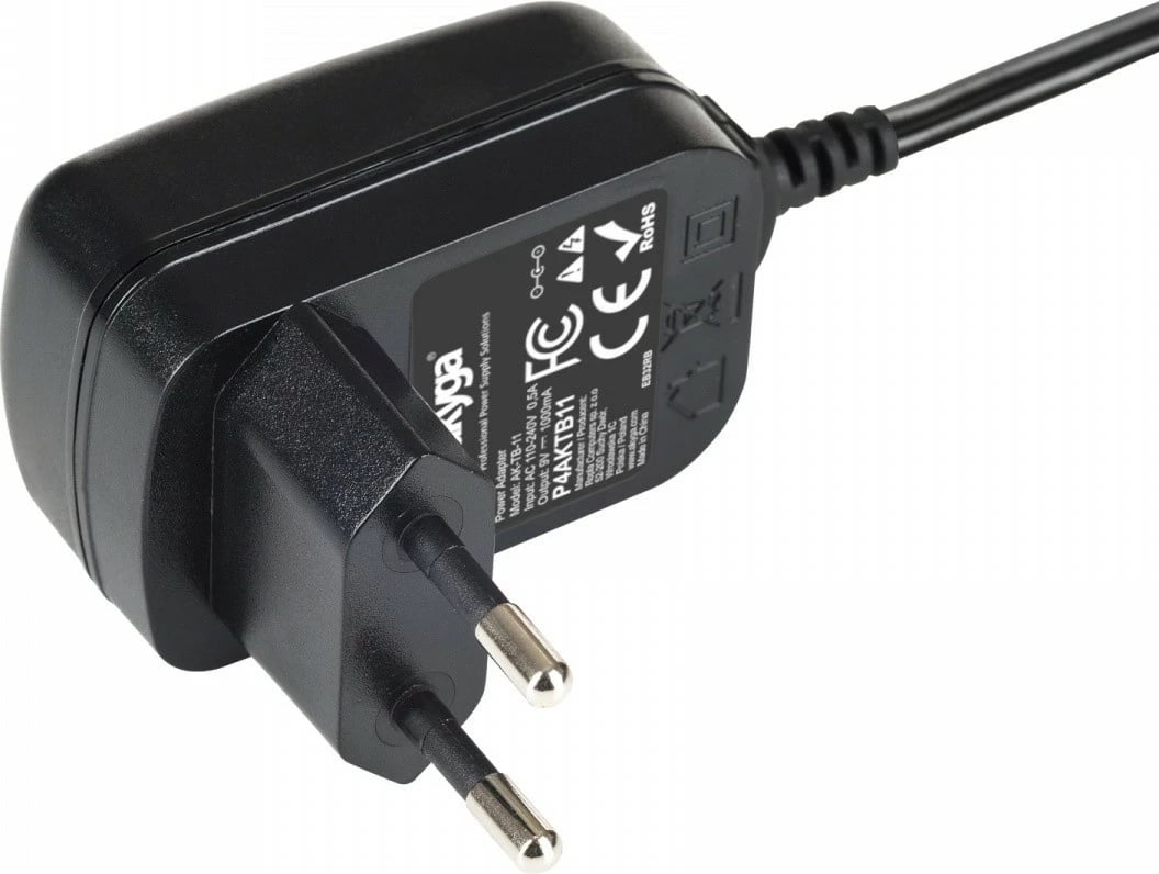 Adapter rryme muri AKYGA AK-TB-11, 9V/1A, 9W, 5.5x2.1mm, i zi