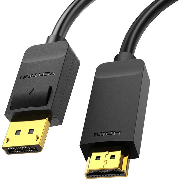 Kabllo DisplayPort në HDMI Vention HAGBI, 3m, 4K 30Hz, e zezë
