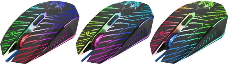 Maus gaming Defender DARK AGENT GM-590L, me kabllo, 12800 dpi, i zi